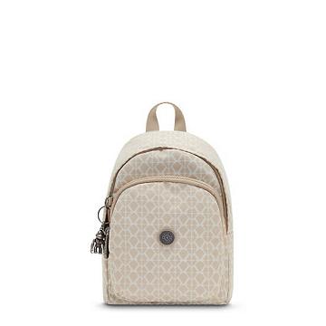 Kipling Delia Compact Printed Convertible Backpacks Signature Beige | CA 1560BE